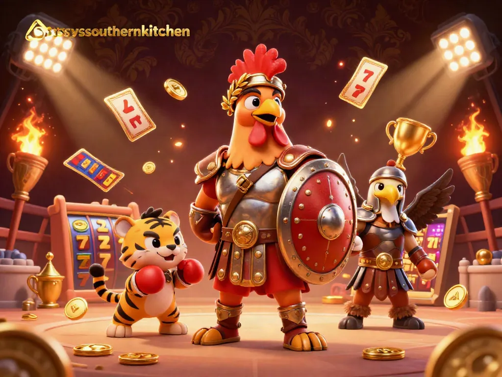 Sissyssouthernkitchen offers a thrilling casino experience with slot reels and winning elements.
